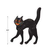 Vintage Halloween Jointed Scratch Cat, 20” , printed 2 sides