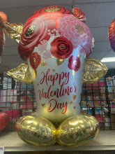 Painted Satin Flowers Valentines Day AirLoon