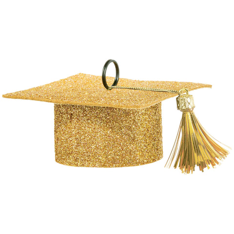 Graduation Cap Gold Balloon Weight