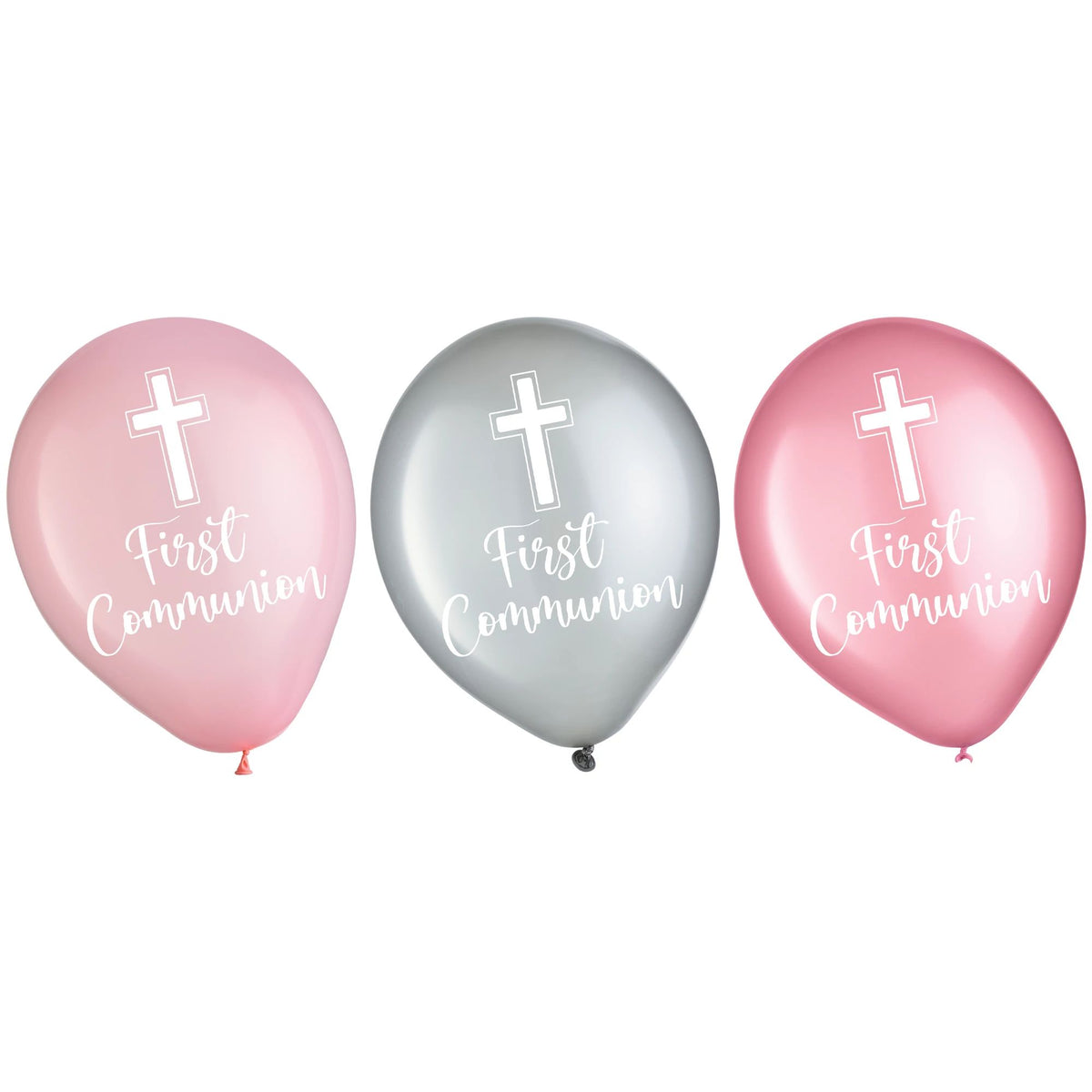 Pink Printed Communion 12" Latex Balloons
