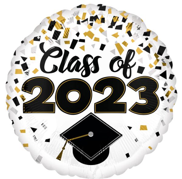 17" Class of 2023 Confetti Mylar Balloon