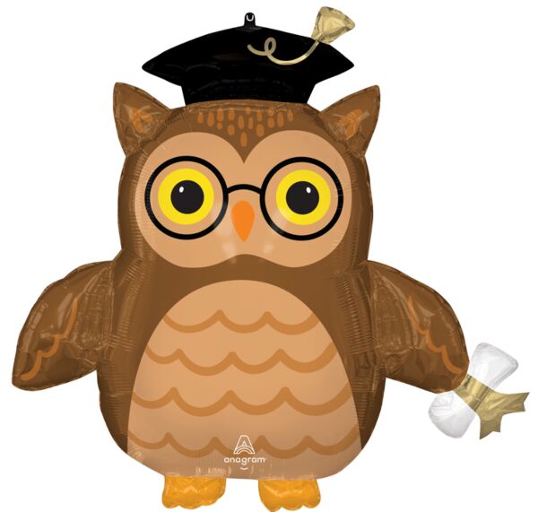 30" Graduate Wise Owl Helium Inflated balloon