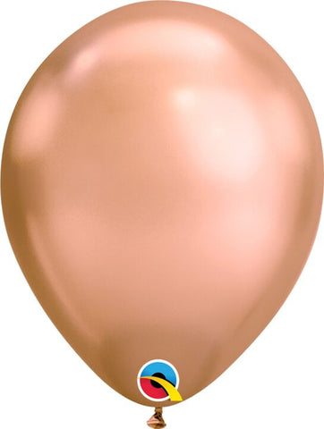 Rose Gold Chrome 11 inch Qualatex Professional Quality Latex Balloon Helium Inflated