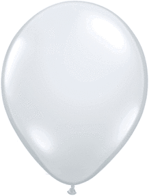 Diamond Clear 11 inch Qualatex Professional Quality Latex Balloon Helium Inflated