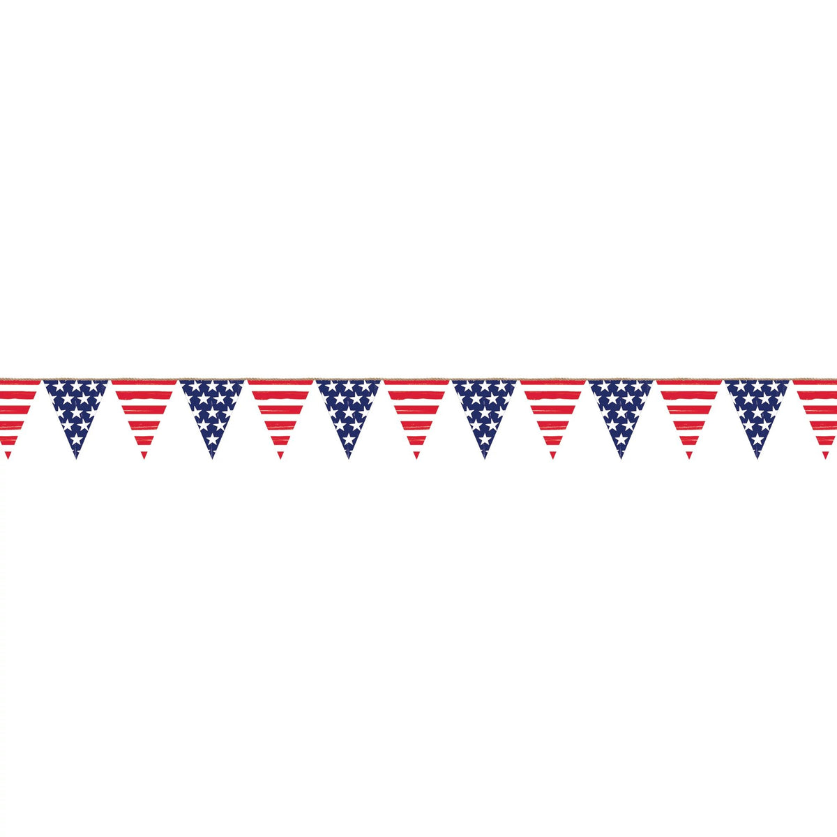 Patriotic Stars and Stripes Pennant Banner
