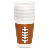 Game Face Football Reusable 16oz Plastic Cup 6ct