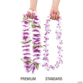 Premium Petal Leis Assorted. Material: Polyester. Size: 3 1/4" x 41”