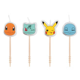 Pokémon Birthday Cake Pick Candles – 4 Count Party Cake Decorations