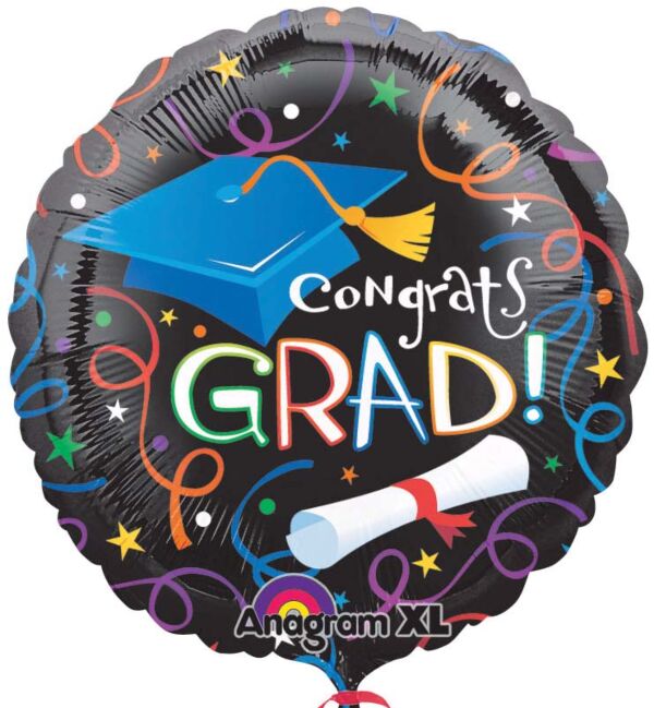 18" Grad Celebration Foil Helium Inflated balloon