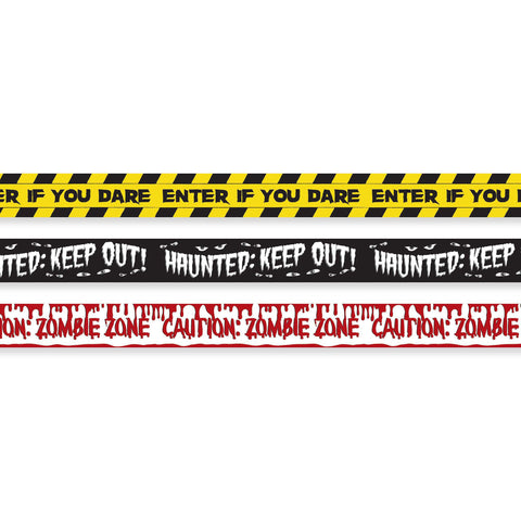 Halloween Plastic Fright tape banners