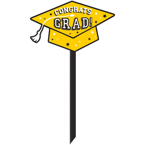 Yellow Lawn Graduation Sign