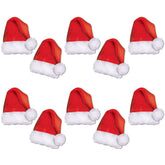 Mini Santa Hat Paper Cutouts – 5" Two-Sided Christmas Décor, Pack of 10