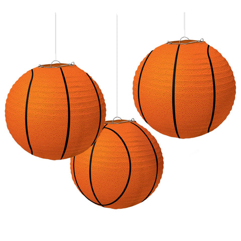 Basketball Paper Lanterns Pack of 3