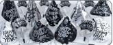 Starlight New Year’s Eve Party Kit for 10 – Silver and Black Hats, Tiaras, Foil Horns & Beads