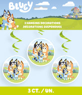 Bluey 26 Hanging Swirl Decorations 3ct"