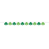 St. Patrick's Day Shamrock Paper 7ft Streamer