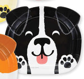 Dog Party 9" Shaped paper Plates Asst of 3