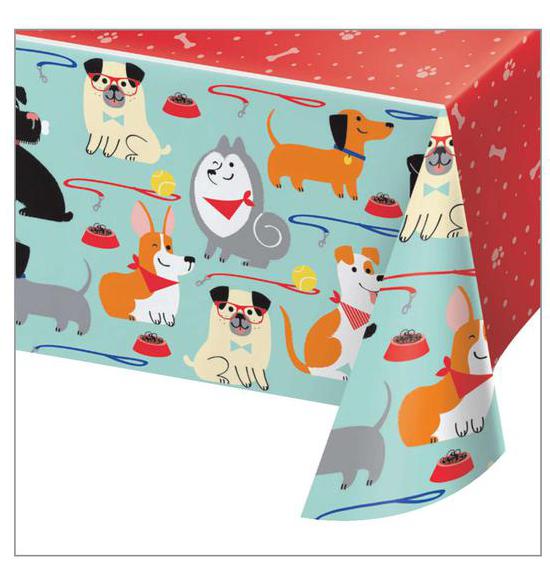 Dog Party Plastic Table Cover