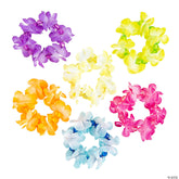 Polyester Lei Bracelets with Beads Asst Colors 3”, 1 per pack