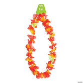 Multicolor Luau Ruffle Petal Flower Polyester Leis Polyester 36" x 2"