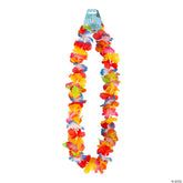 Polyester Bright Ruffle Petal Flower Leis 38”, Multicolor, Poly-cotton, 1 per package