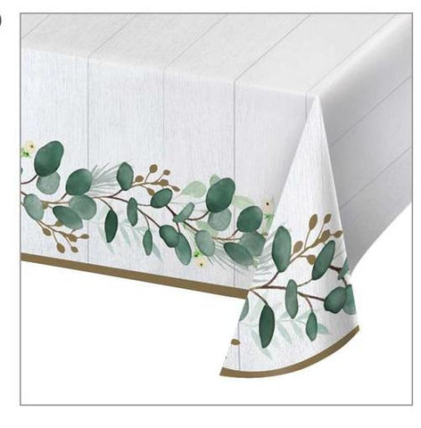 Eucalyptus Greens Paper Table Cover 54" x 102"