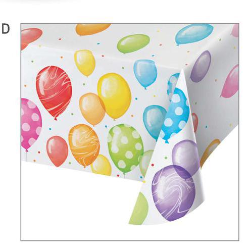 Balloon Bash Birthday Paper Table Cover 54"x96"