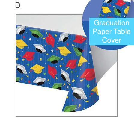 Graduation Hats off Grad Paper Table Cover