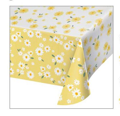 Sweet Daisy Paper Table Cover 54" x 102"