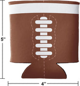 Football drink holder with dimensions for standard cans, fun sports beverage accessory for game day parties and tailgates in Manahawkin, NJ