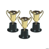 Plastic Goldtone Trophies Material: Plastic. Size: 5”