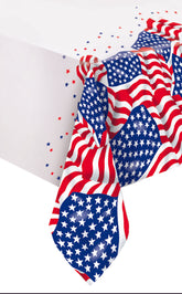 USA Flag Plastic Tablecover 54"X84"