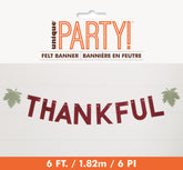 “Thankful” Felt 6ft Thanksgiving Banner