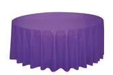Purple Round Plastic Table Cover 84" Diameter 1 Per Package