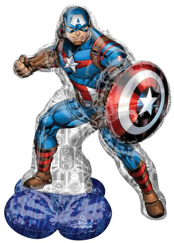 48" Marvel Avengers Captain America Airloonz Floor Standing Balloon