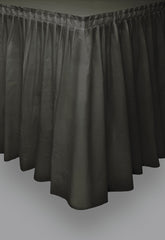 Black Plastic Table Skirt 29in x 14ft, 1 per package