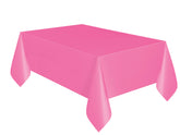Hot Pink Plastic Table Cover – 54" x 108" Rectangular Party Tablecloth