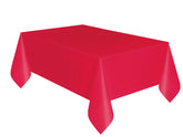 Red 54" x 108" Plastic Table Cover