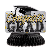 Congrats Grad graduation centerpiece black gold and silver table decoration available in Manahawkin, NJ