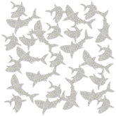 Shark Deluxe Sparkle Confetti large shark-shaped party decoration pieces from Party Fair in Manahawkin, NJ