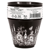 Sketchy Skull 9oz Reusable Plastic Tumblers 8ct
