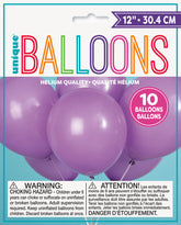 12" Latex Balloons 10ct - Lavender