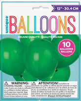 12 Latex Balloons 10ct - Forest Green"