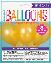 12" Latex Balloons – 8ct Gold Party Balloons