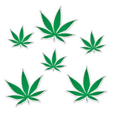 Marijuana Leaf Cut-outs 2 sizes 6 per package