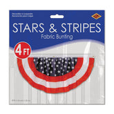 Stars & Stripes 4' Fabric Bunting