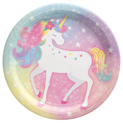 Enchanted Unicorn 9” Paper Plate