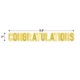 Foil Congratulations Streamer, Size: 7" x 5' 6”, Assembly required