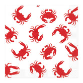 Crab themed lunch napkins white with red crabs 16 count Party Fair Manahawkin NJ coastal party supplies