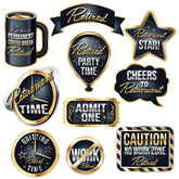 Happy Retirement Photo Fun Signs – Double-Sided, 6" to 11¾" | Party Props for Retirement Celebration